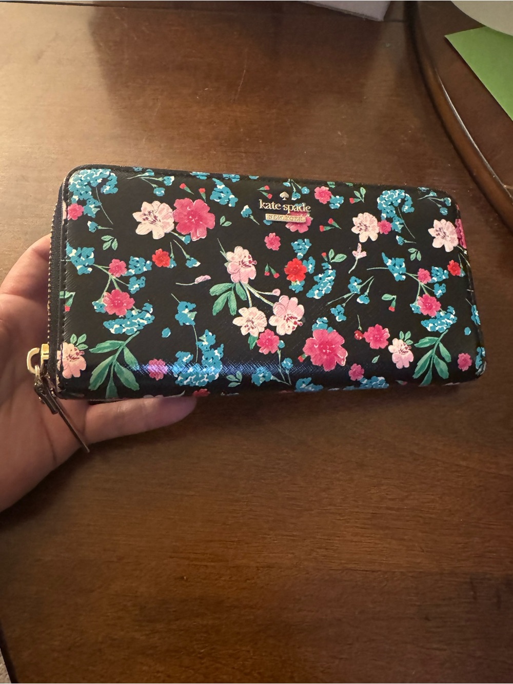 Kate Spade Floral Long Zippy Wallet New